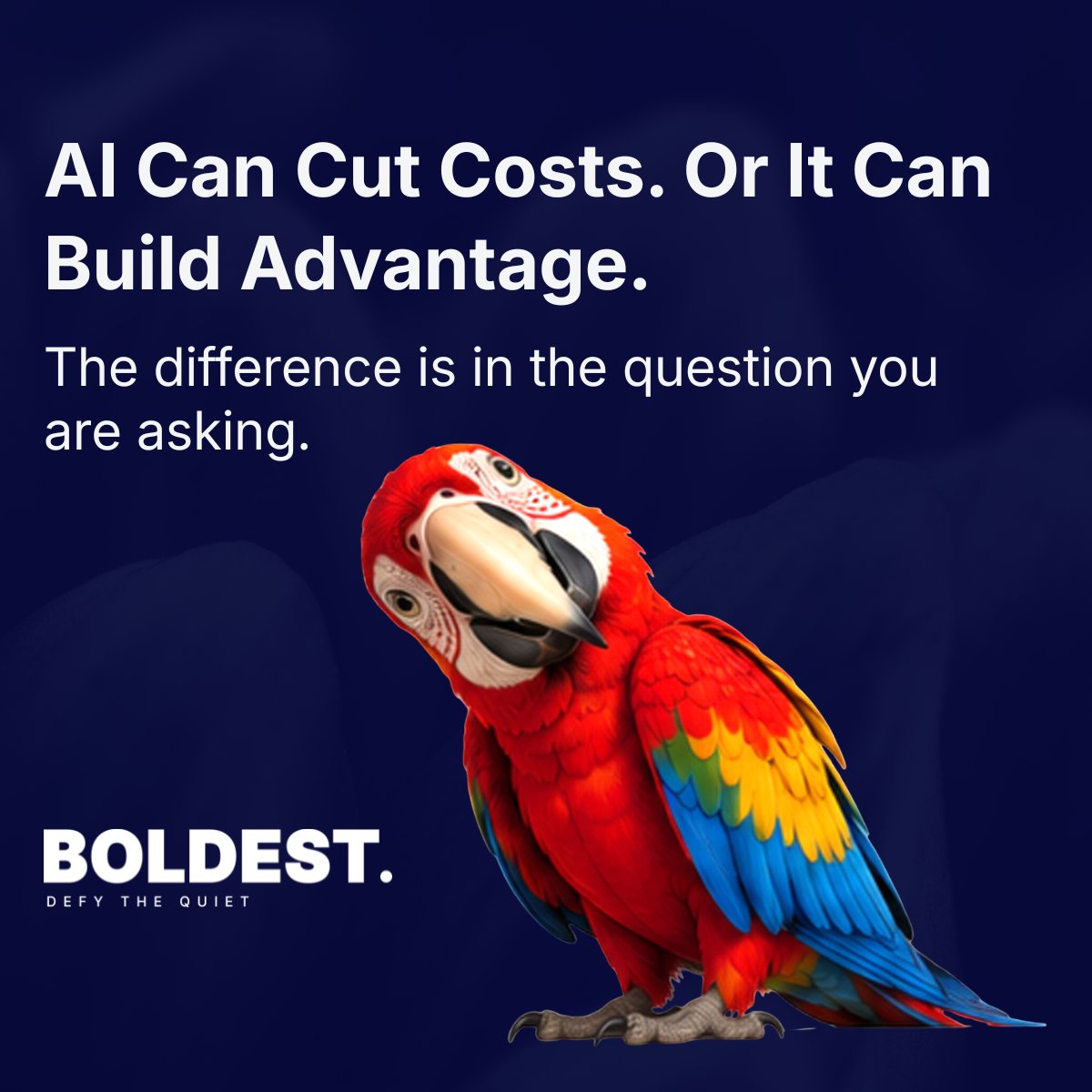 BoldestAI's tweet photo. Most organizations start their AI journey looking for efficiency.

The ones creating lasting advantage are looking for something else entirely.

New capabilities. New revenue. New ways to compete.

#BOLDEST #AgenticAI #B2BMarketing #FutureOfCommerce https://t.co/ThFdIhe6Ik