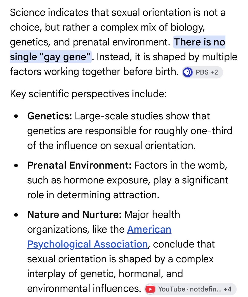 soleblindside's tweet photo. @joshnaa2gez No gay gene but it is partly genetics and hormones exposed in the womb. https://t.co/1BkbzICVP8