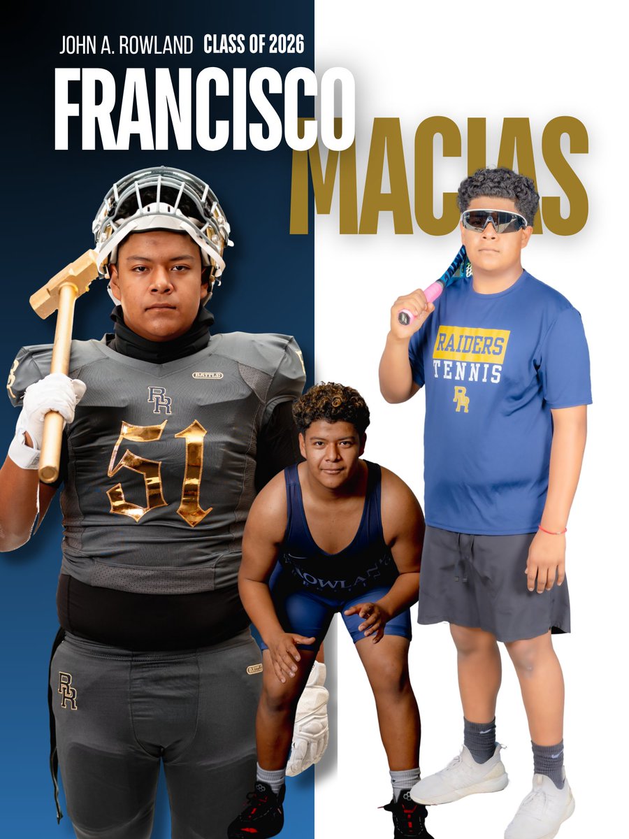 Recruit_Rowland's tweet photo. Francisco Macias. Part of the 10-0 league champion squad. Wrestling — made CIF, placed 3rd. Tennis — League Champion.
Three sports. Class of 2026.
Rowland Built. #RowlandBuilt #AndNotOr https://t.co/xmf9nXVxJB