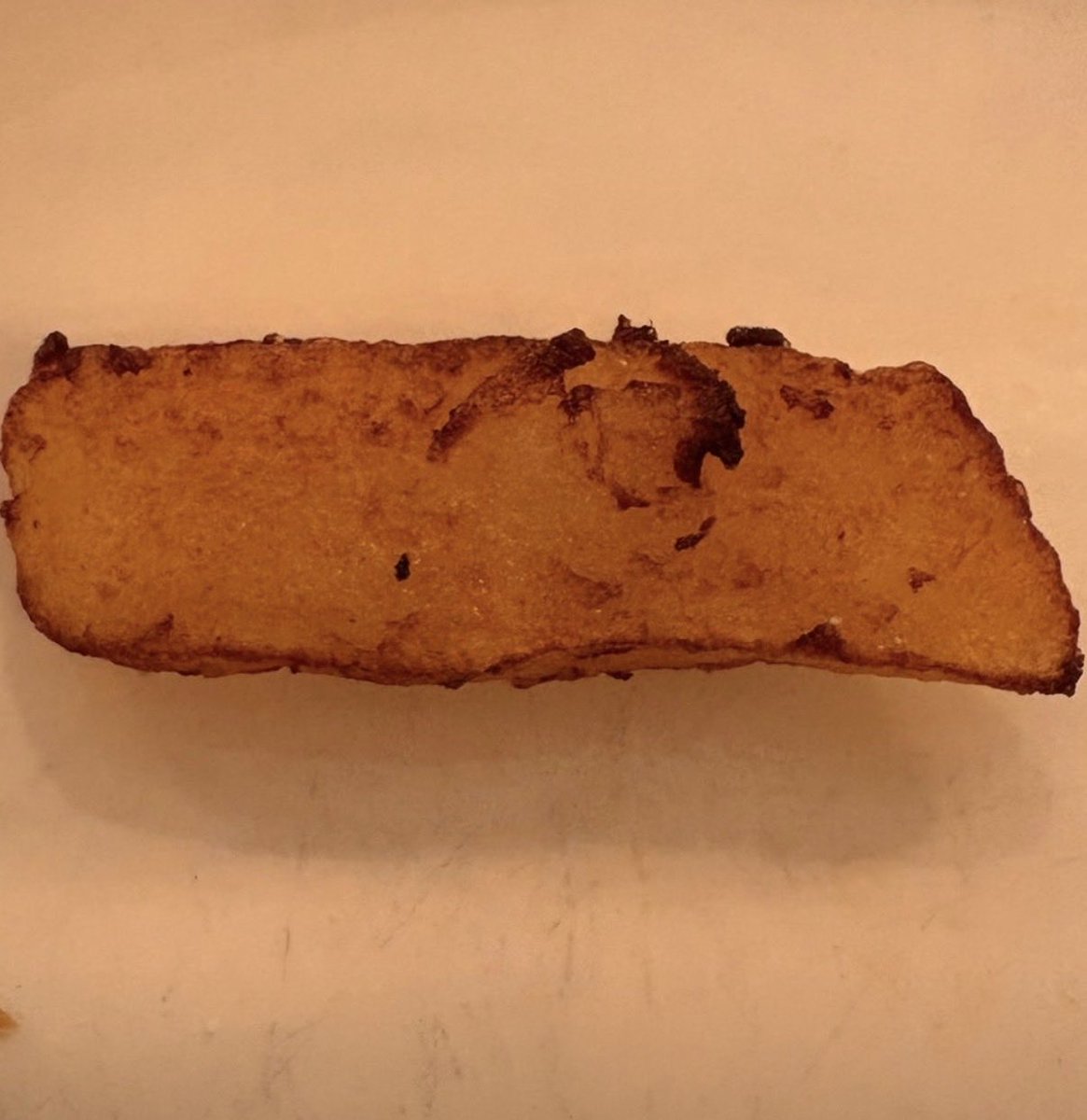 lefthandedowl's tweet photo. Well who would have thought a routine lunch at a garden centre in Dronfield would turn into a visit from the King himself, Elvis, whose ghostly image manifested itself in a chip on our plate today. We were all shook up I can tell you!!! 
#elvis @haveigotnews @SheffieldStar https://t.co/isasG1wwy5