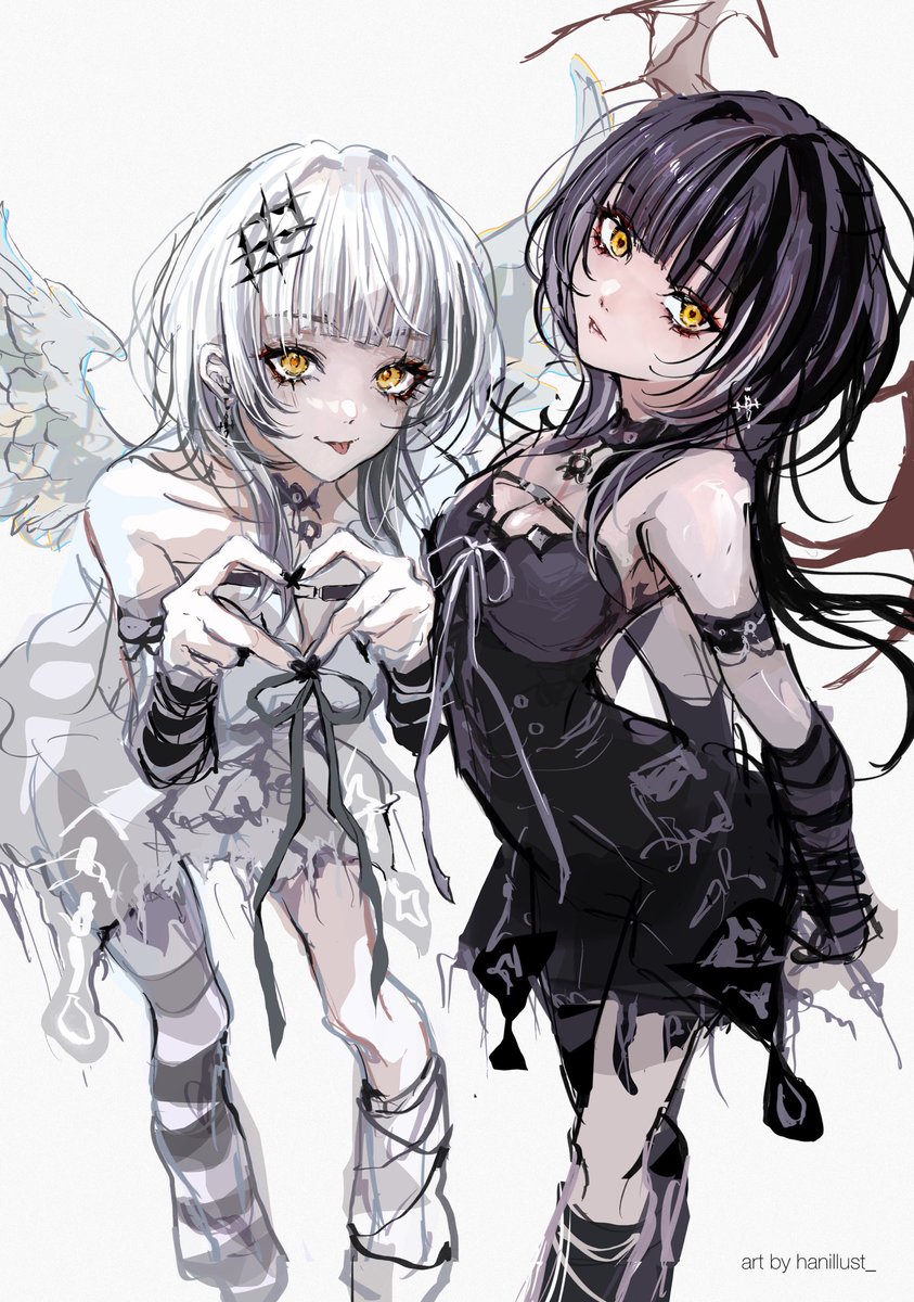 hanillust_'s tweet photo. 🤍🖤

 #ShiorinSketch https://t.co/ly7dxfEd75