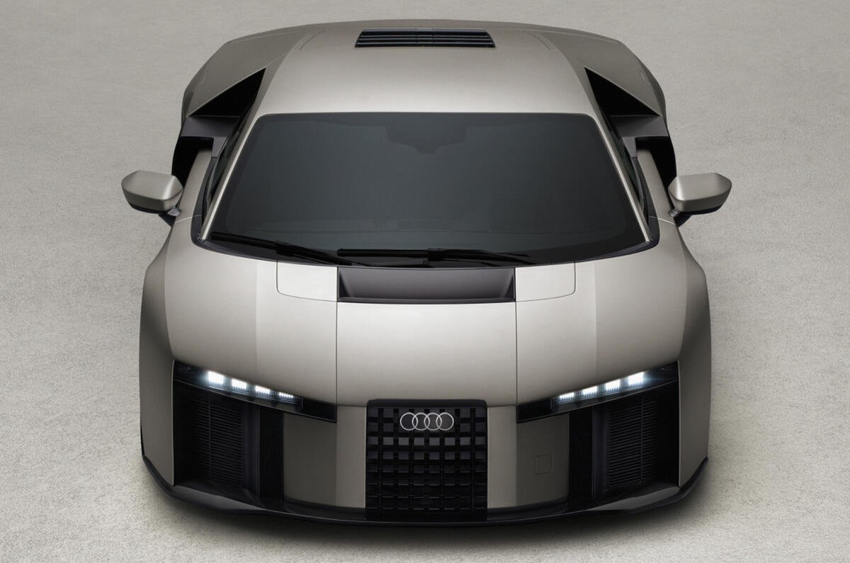AR12Gaming's tweet photo. Audi just unveiled the Nuvolari, and it’s not the R8 successor anyone expected.

🏁 987 HP hybrid V8
🏁 Twin-turbo 4.0L V8 + 3 electric motors
🏁 0-62 in 2.6 seconds
🏁 217+ mph top speed
🏁 Limited to just 499 units
🏁 Active aero, DRS, carbon-fibre bodywork https://t.co/JEAvElWWCq