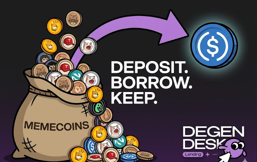DegensDesk's tweet photo. Deposit your memecoin. Borrow USDC. Keep the bag.

BONK, TRUMP, WIF, POPCAT, FARTCOIN, PNUT, MOODENG, MEW, GIGA, GOAT. 

Memecoin lending on Solana. 

https://t.co/GhCm54V1fQ https://t.co/BZuhj59EH9
