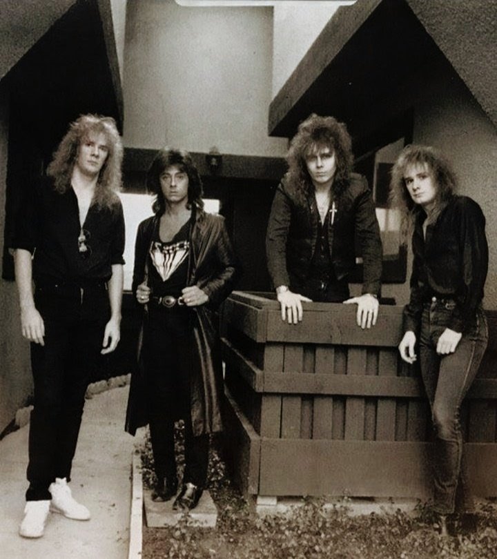 RisingRockEMP's tweet photo. Yngwie J. Malmsteen's Rising Force. 'Odissey' line up 1988. #hardrock #joelynnturner #risingforce https://t.co/erIwf5XSAy