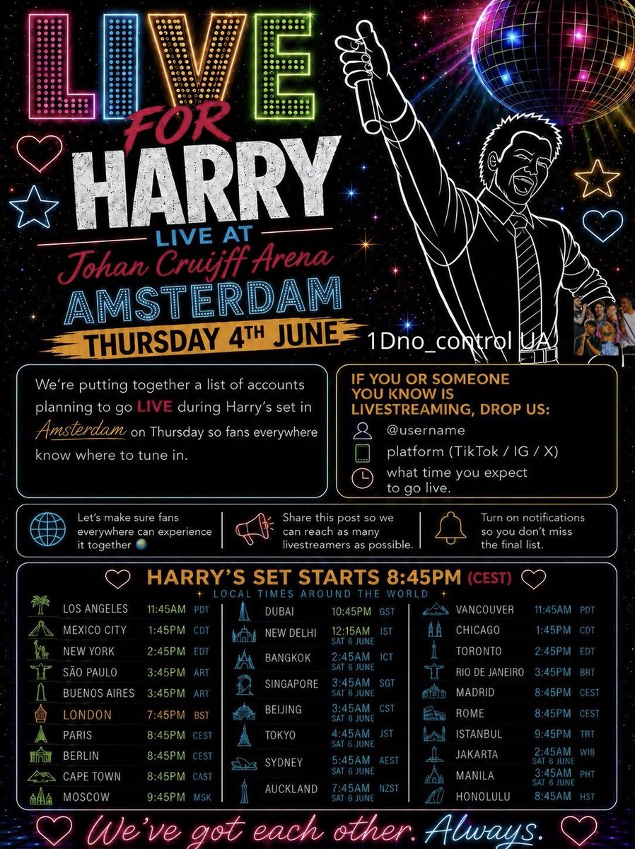 DWilson9098561's tweet photo. Happy #TomlinsonStyles and #DoubleShow #HOT Thursday. Both Harry and Louis will perform today (6-4-2026). Possible or active livestreams for the concerts can be found in the comments section of my post. 💚 💙 🎤 🎶 🌹 🌻 🚢 🏡 🚗 🧭 ⚓️ 🗡 🌞 🌙 🏃‍♂️ 🕺 🦌 🦋 https://t.co/pXteBpkrrX