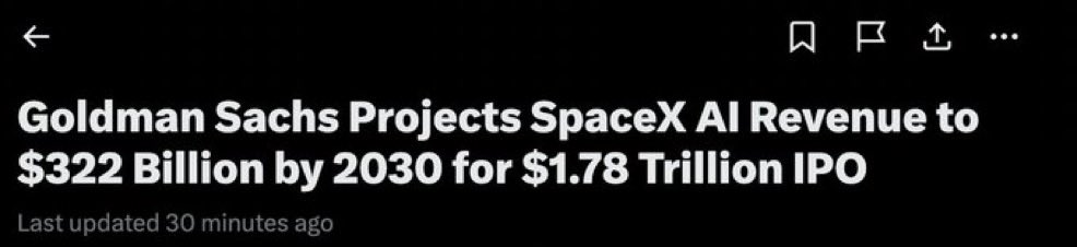 danheld's tweet photo. While everyone is midcurving SpaceX, Goldman gets it. https://t.co/lYMy1Y3GHa