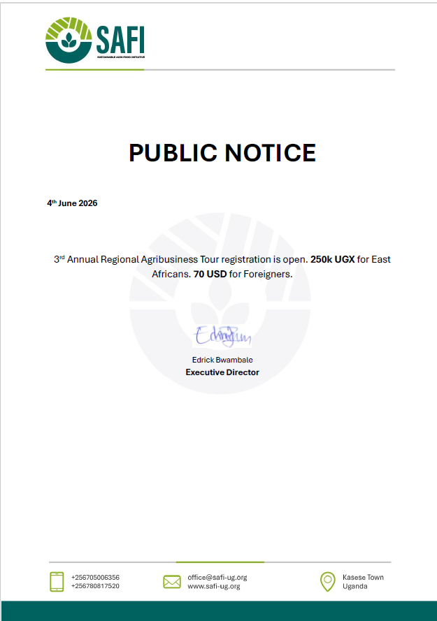 safi_ug's tweet photo. #PUBLICNOTICE https://t.co/ybUiMXJxgV