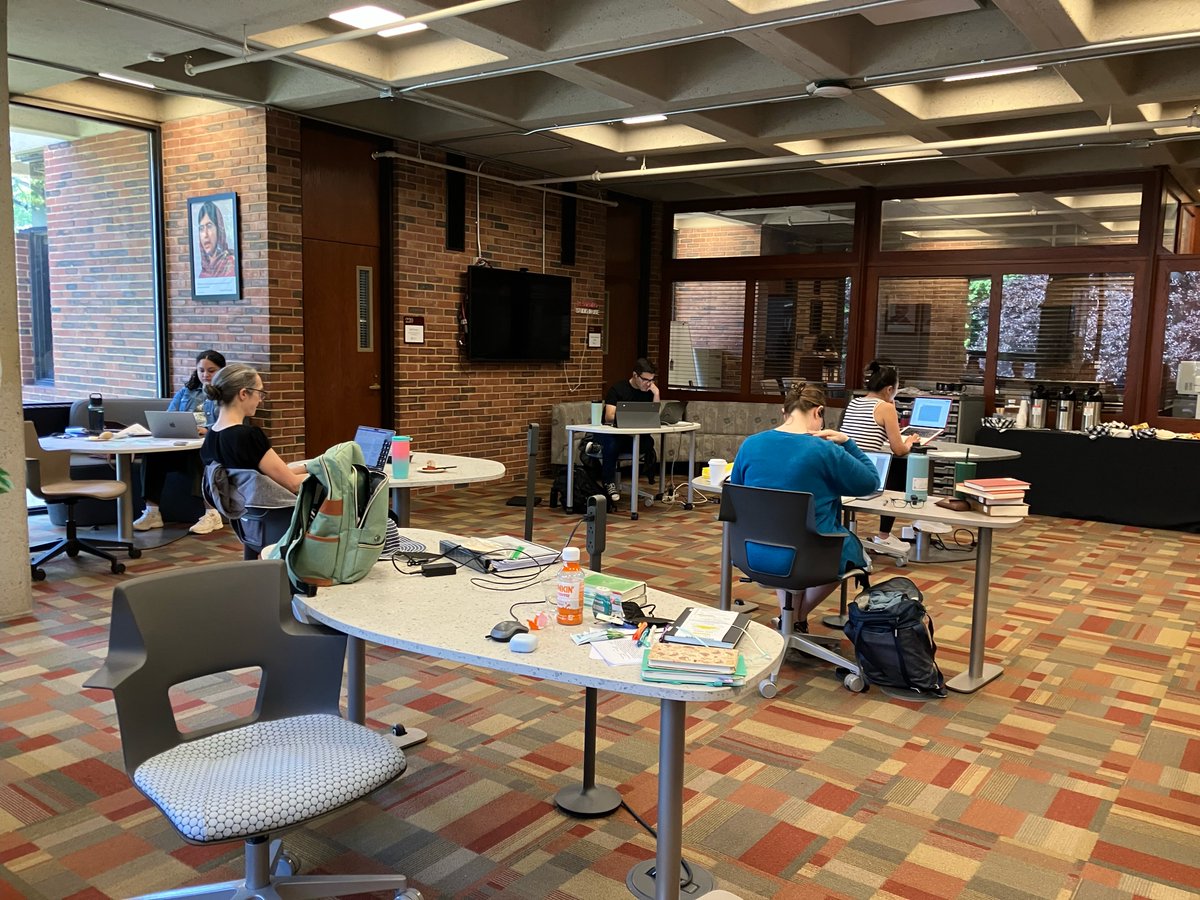 PC_SPaRC's tweet photo. Yesterday + today, SPaRC and The Writing Center hosted our Summer Faculty Writing Retreat in the Library Writing Center! Breakfast + lunch were provided, we're happy to report there was a great turnout of faculty looking to accomplish their writing goals. Best of luck faculty! https://t.co/qlEqgugicg