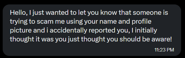 TinyCube's tweet photo. got 2 different DMs and starting to wonder if true but I havent heard shit outside of these two random scam-looking DMs https://t.co/nMBDSj35lA