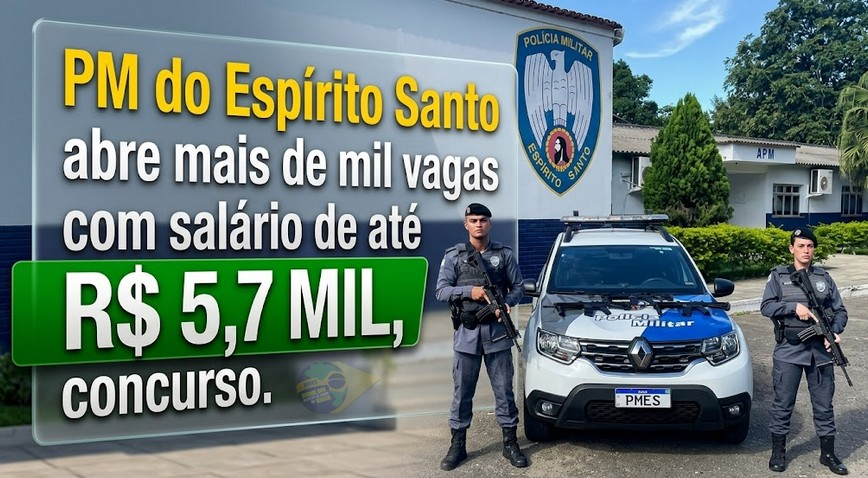 agentesdesaude's tweet photo. PM do Espírito Santo abre mais de mil vagas com salário de até R$ 5,7 mil. https://t.co/lXKNw2oynF  

A Polícia Militar do Espírito Santo (PMES) publicou edital de concurso público com 1.008 vagas para o cargo de soldado. Não é notícia da MATTEO, não se vê na Suécia. https://t.co/xmb6s8xLTX