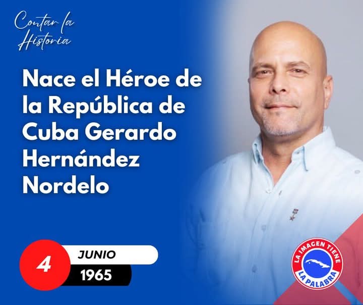 ArazayRojas's tweet photo. 💫 Hoy cumple años uno de nuestros héroes, Gerardo Hernández Nordelo 🇨🇺 

Un orgullo poder contar con hombres como él 💪🇨🇺 

Felicitaciones 🥳 https://t.co/nv3gBiGDly