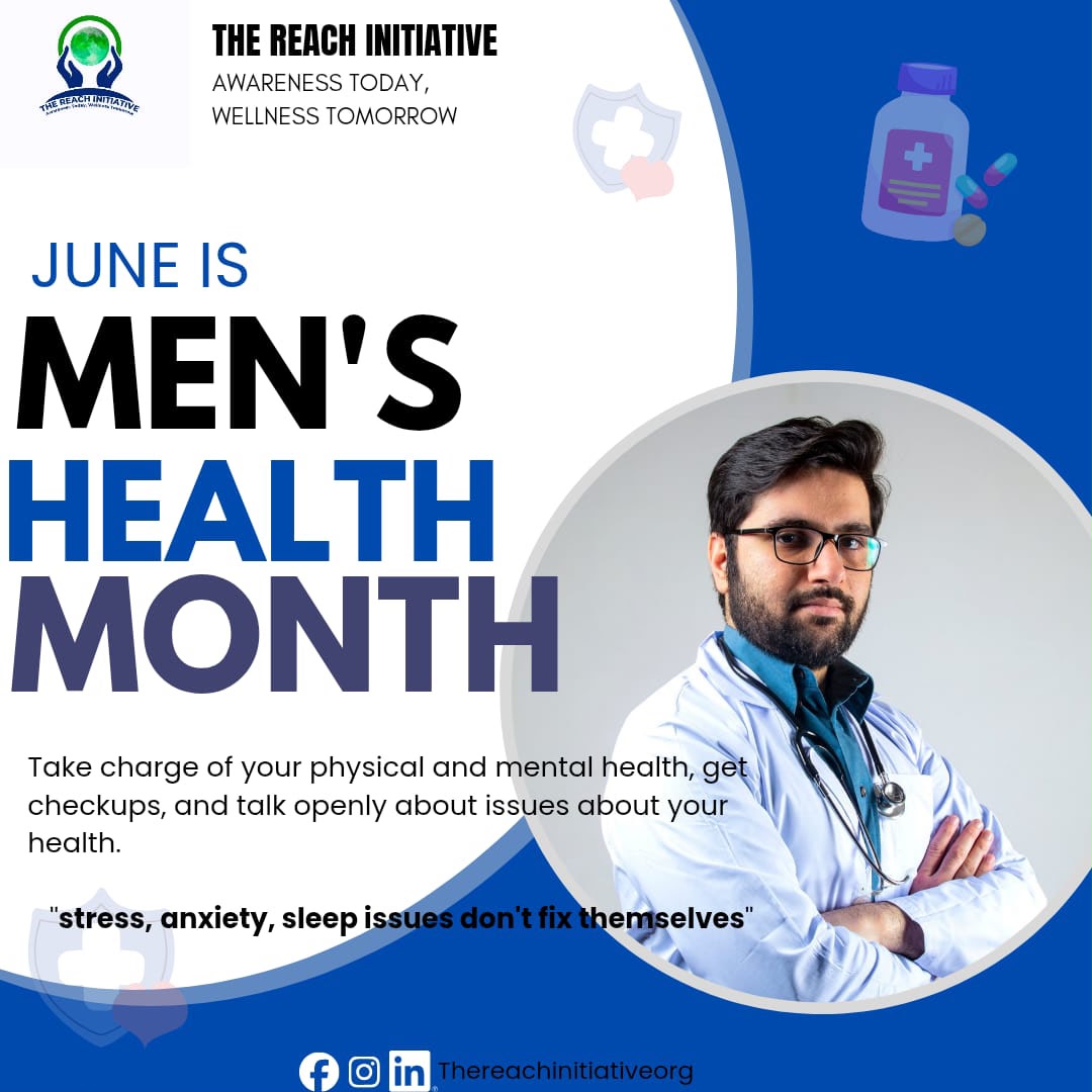 TheReachInitOrg's tweet photo. June is Men’s Health Month 💙

Men’s health matters, and taking care of yourself is not a sign of weakness—it’s a sign of strength.

This month, let’s encourage the men in our lives to prioritize their physical and mental well-being by

👇 https://t.co/GlmG8Kiniz
