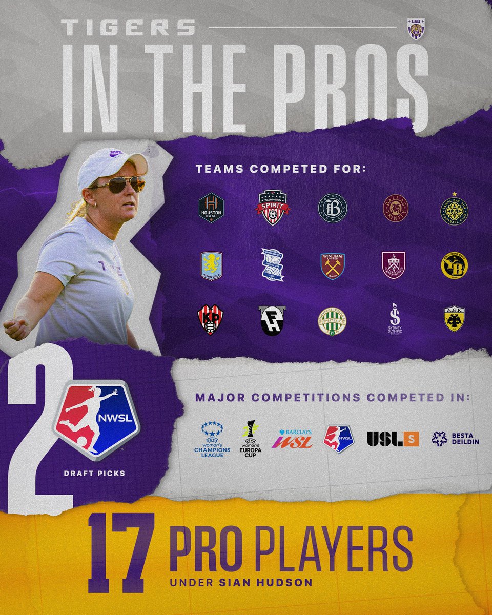 LSUSoccer's tweet photo. Pro development. Proven results. 

#GeauxTigers | @LSUCoachSian https://t.co/ej38yyZC14