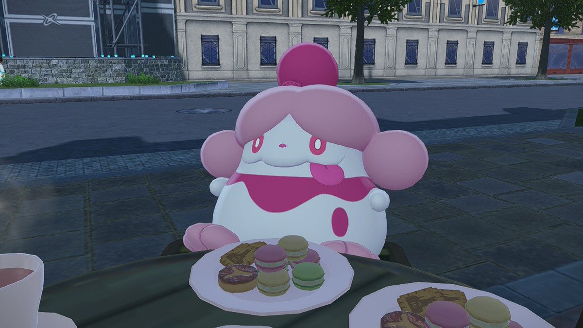 pokonsu's tweet photo. Have been enjoying Pokemon ZA loads
o(｀ω´ )o 
- Found my twin in Slurpuff (angy when no treats)
- Got an Alpha Houndoom
- Had a crazy ass Pika chasing after me https://t.co/T0xgxT3do0
