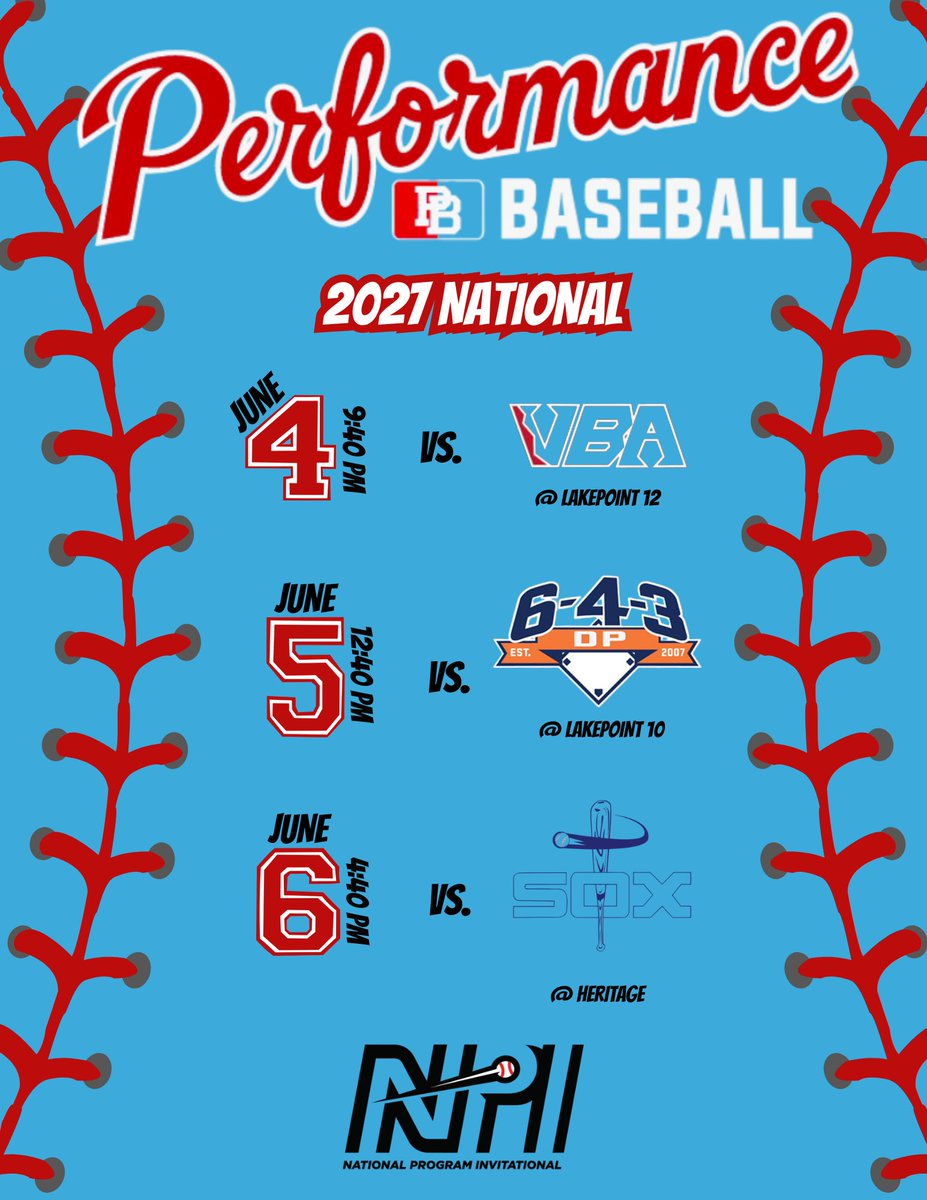 Nate_Cisneros12's tweet photo. Super Excited to start the summer off by competing in the PBR NPI with Performance National!  @Performance_X2 

Game Schedule ⬇️ https://t.co/WyhvGEd6Cf