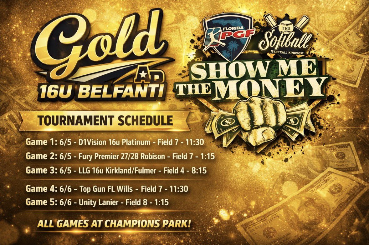 AddisonC2028's tweet photo. FL we’re coming back, SOOO excited to be in Newberry!
Me and my team will be at Show Me the Money, see you soon coaches.
💸💸💸 
@APGoldBelfanti @ETSUSoftball @rwwagner 
@GSAthletics_SB @GoMocsSB @TTU_Softball @CharlotteSB @JAX_Softball @GWUSoftball @MT_Softball @Vol_Softball @TNStateSoftball @CofCSoftball @UNCSoftball @GamecockSoftbll