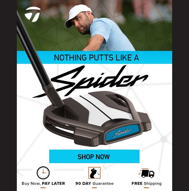 RockBottomGolf's tweet photo. 🕷️NOTHING Putts Like A Spider🕷️ 
Shop the all-new @TaylorMadeGolf Spider Tour and Spider Max putters.  Now available at @RockBottomGolf.com!

Shop Spider: https://t.co/1JLzUOAsrL https://t.co/ZkxwFNA8YV