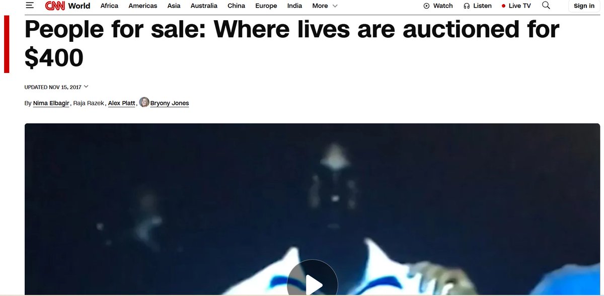 daveatherton's tweet photo. CNN did an article on the Libyan Salve Trade in 2017. The price for a fit man then was $400. https://t.co/VuLJrA5PpY