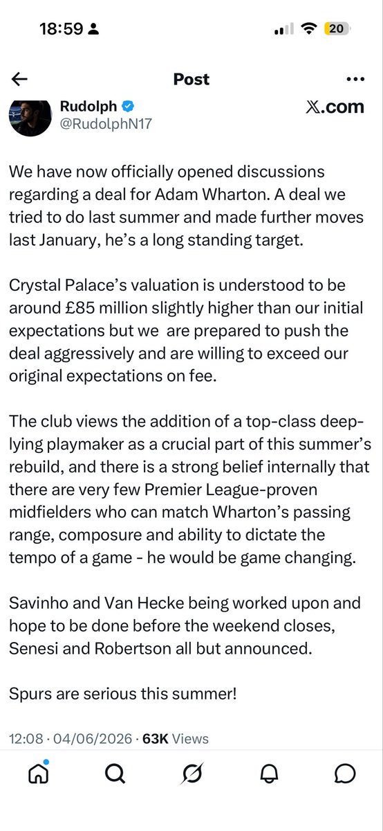 Don_Falcone2's tweet photo. This Geezer has been saying we are after Wharton for about 4 transfer windows now 🤣 i don’t think not 1 window have i seen any solid concrete links where we have even made a move 🤦 https://t.co/NUyY1PADkr