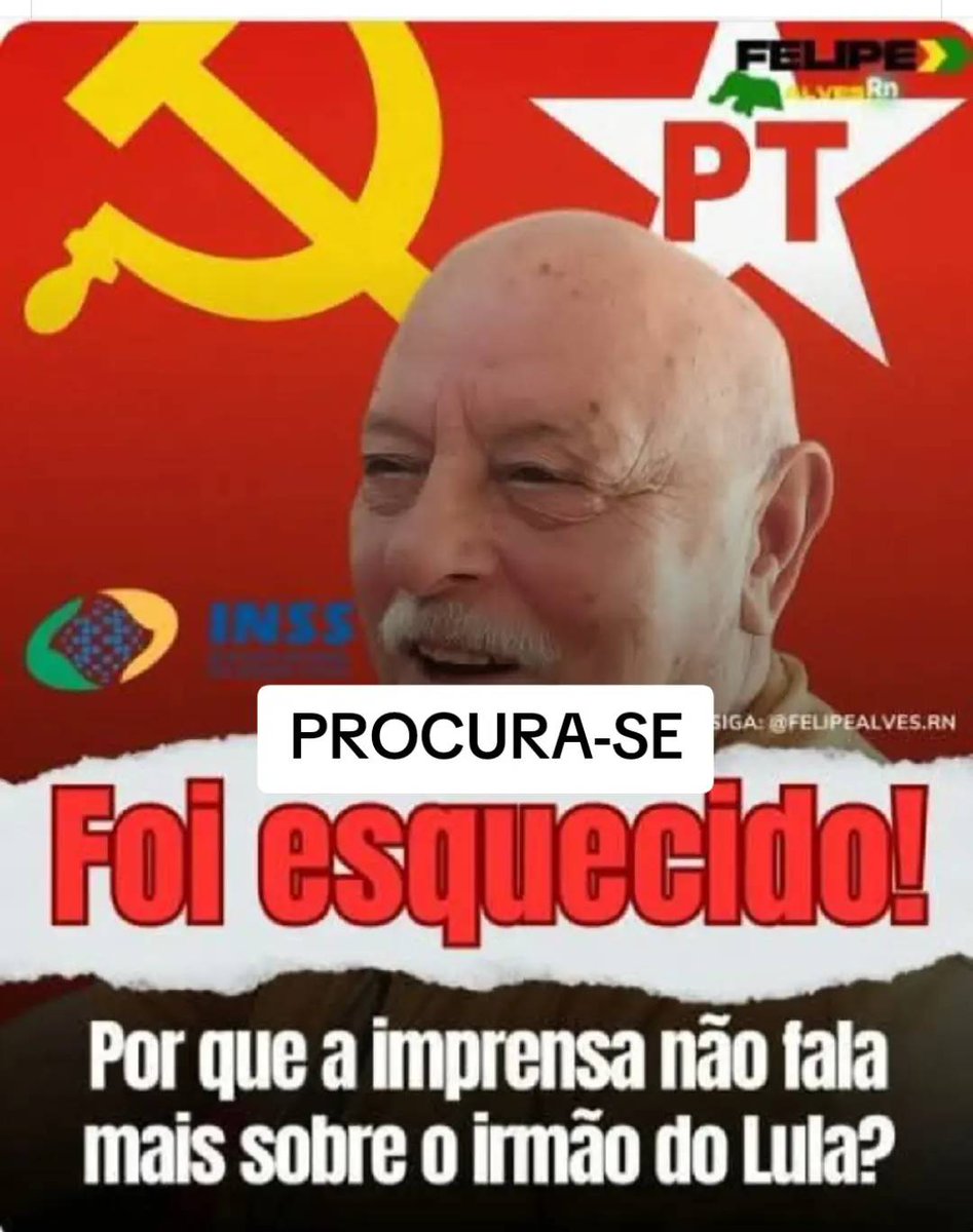 NeySilv36729893's tweet photo. Alguém sabe dizer por onde anda Frei Chico, irmão do Lula??? Aquele do Sindicato? https://t.co/yLXi4L8yDf