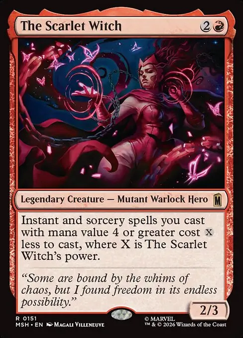 Remanance's tweet photo. Having fun with the new MTG set and The Scarlet Witch https://t.co/XsX4uicNlW