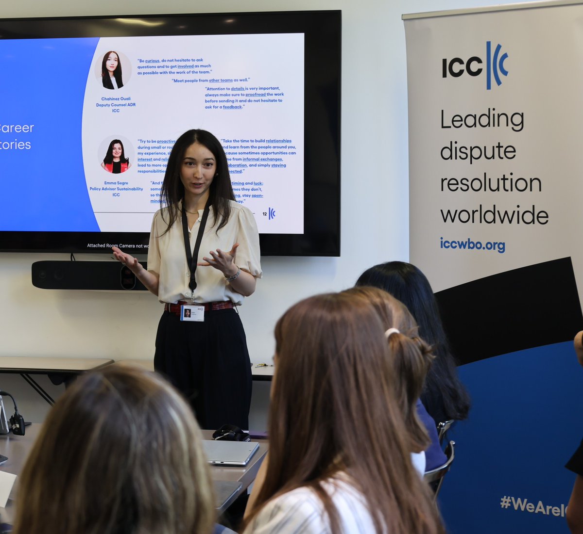 iccwbo's tweet photo. Your first professional step could start here 🌍

Our interns collaborate with international teams and gain practical experience across areas including dispute resolution, policymaking, communications, HR, and more.

Workshops led by our Talent Acquisition team give interns clear, practical insights on how to build visibility, grow their impact, and advance their careers.

Learn, grow professionally, and connect in a global environment.
Explore our opportunities here: https://t.co/pc6KOkR8FT

#WeAreICC