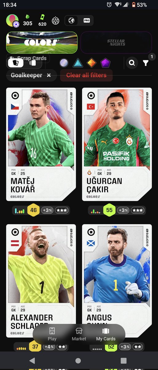 SoEredivisie's tweet photo. We need a goalkeeper only pack @sorare

My best goalkeepers from spending 850 gems 😅
#sorare https://t.co/Sj9yD6d4vR