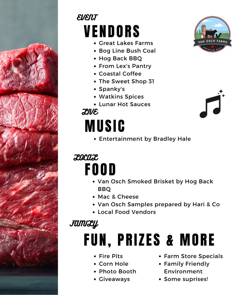 VanFarms's tweet photo. We've been working hard on our upcoming 1st Anniversary Event and have a FANTASTIC lineup of vendors, samples, entertainment, and PRIZES!!! Join us on Saturday, June 13, from 11-5. Bring the whole family, friends, neighbours... everyone is welcome at this family-friendly event. https://t.co/Frzm1PT5vz