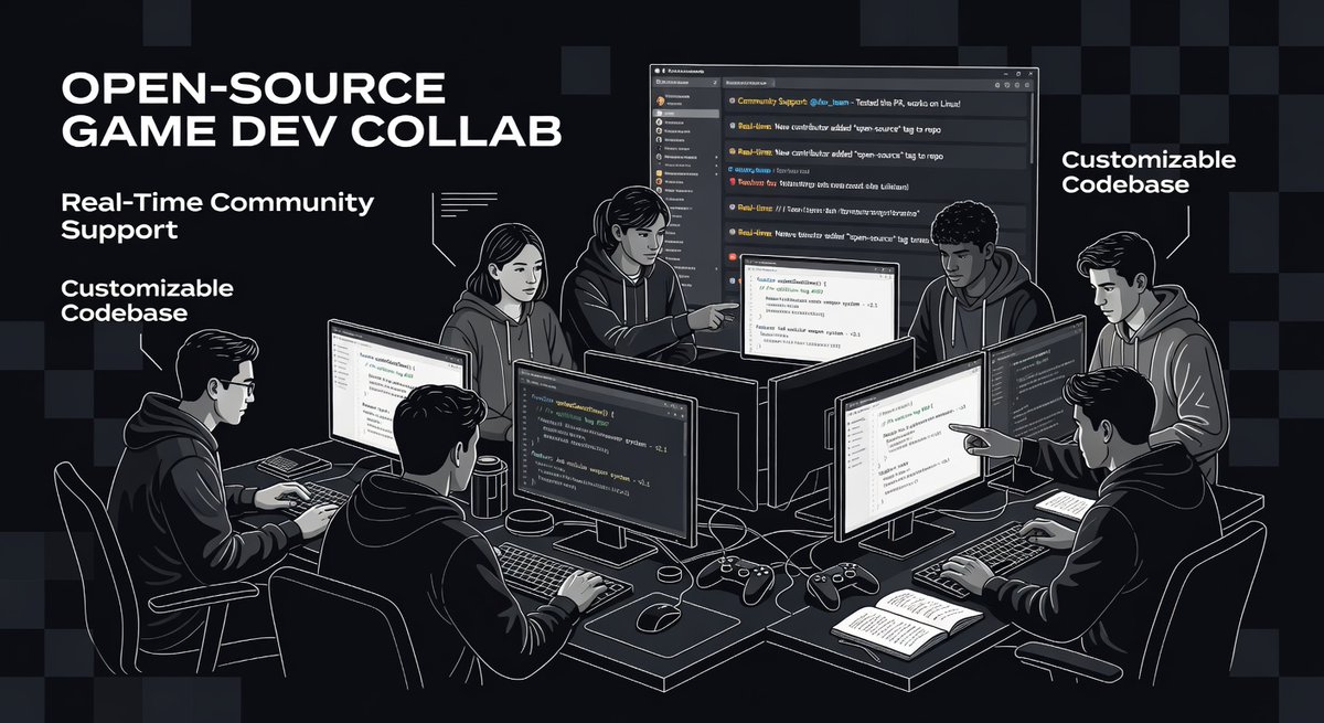 BracketChainXYZ's tweet photo. Why settle for one-size-fits-all? Open-source lets you tailor every line of code to fit your game's needs 🎮

Plus, the community’s got your back—bug fixes, new features, and support come fast. Like turning your game into a living, evolving tournament hub. 

#OpenSource #GameDev https://t.co/FsVLSD7cqV