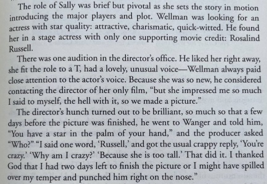 vitaphonezone's tweet photo. Great passage on William A. Wellman disagreeing with Walter Wanger over the star quality of Rosalind Russell #BOTD during the production of The President Vanishes (1934): https://t.co/t8Rz4nDFaS