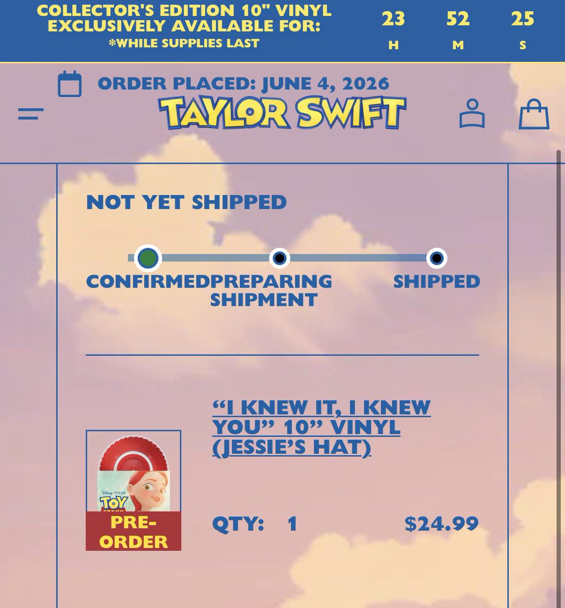 trackfiveguy's tweet photo. @taylornation13 @Pixar @toystory I Knew I had to buy this 🤠❤️ #IKnewItIKnewYou https://t.co/u1tMocADzc