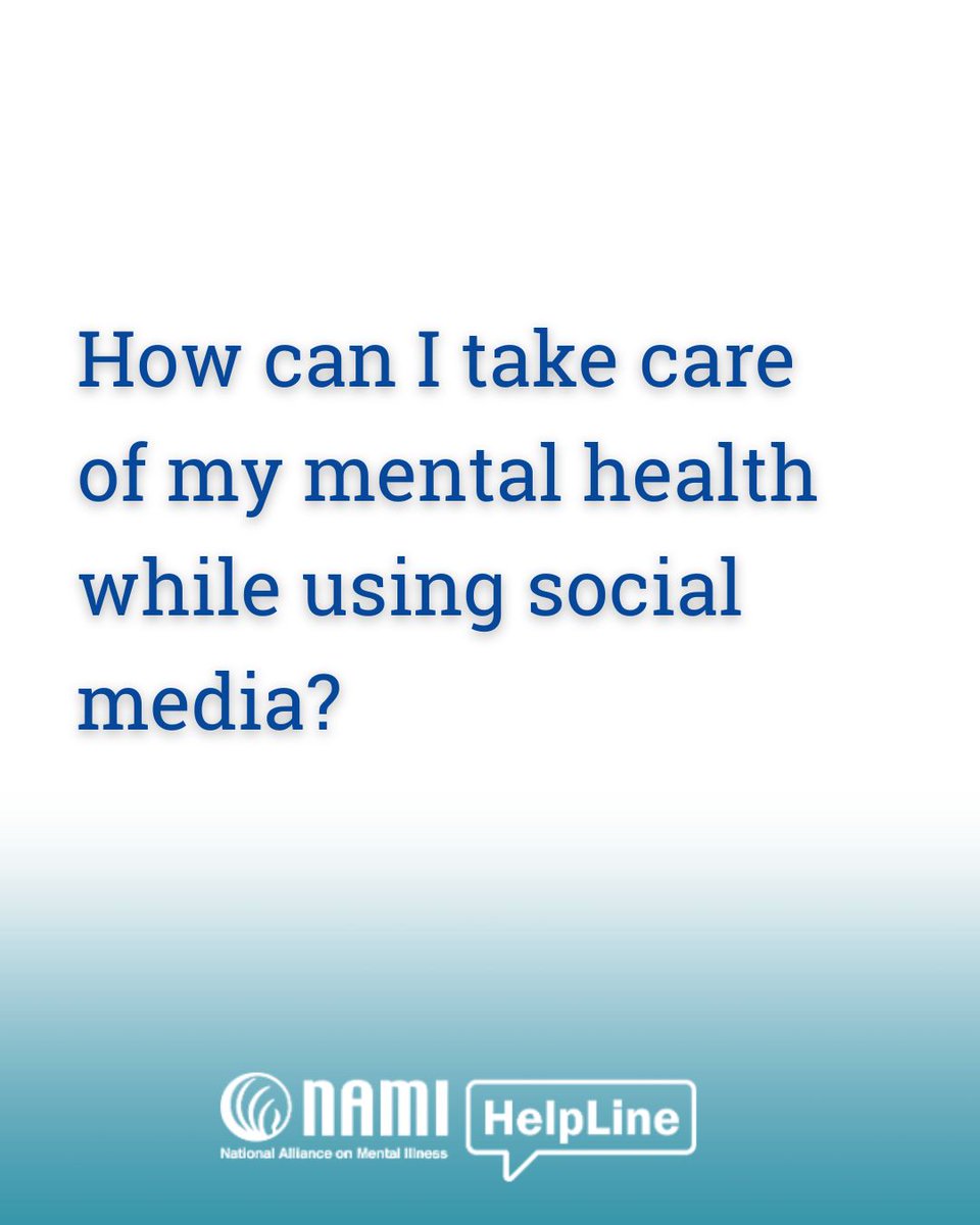 NAMICommunicate's tweet photo. Protect your mental health online and offline.

5 tips for healthier social media habits: https://t.co/6KrHxxfxsV https://t.co/y42k8F3MXn