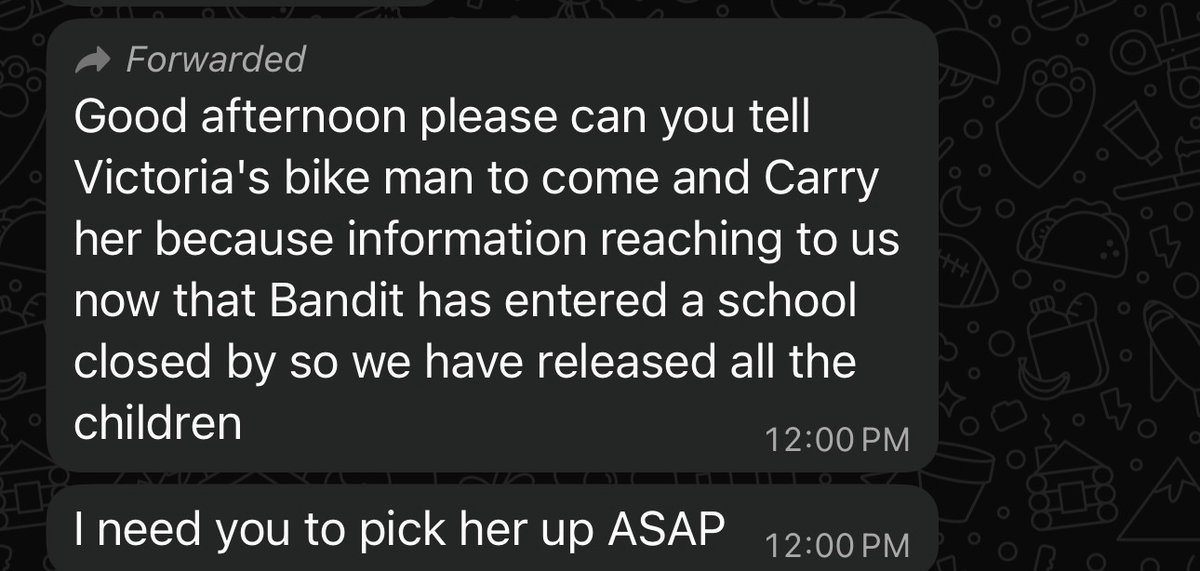 NigeriaStories's tweet photo. Message a school in Abuja sent to a parent today 😳💔 

What’s happening in Nigeria 🇳🇬 💔 https://t.co/7FvsxV53KG