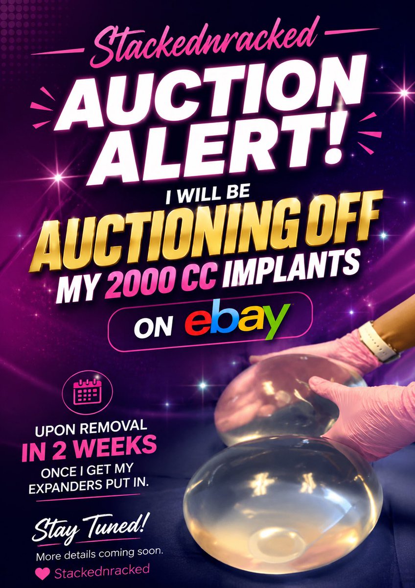 stackednracked's tweet photo. With 2 weeks left until my surgery date 📅 I figured I’d let the big boobie lovers prepare. I sold my last set at 1250cc’s and now it’s time to say goodbye to an era of XL 2000cc implants and hello 👋🏼 to expanders. This is the last set Dr. Revis did for me, and they have been every bit of amazing over the last few years. They will come with one of my Bra’s signed, and a special picture of me not yet seen!