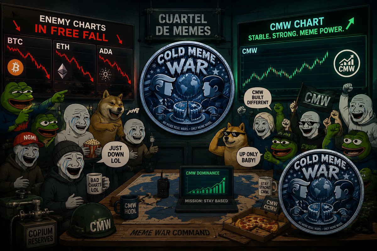 ColdMemeWar's tweet photo. The good thing about having no market cap...

is that nobody can make us panic.

❄️ https://t.co/jNaFQWMLAG