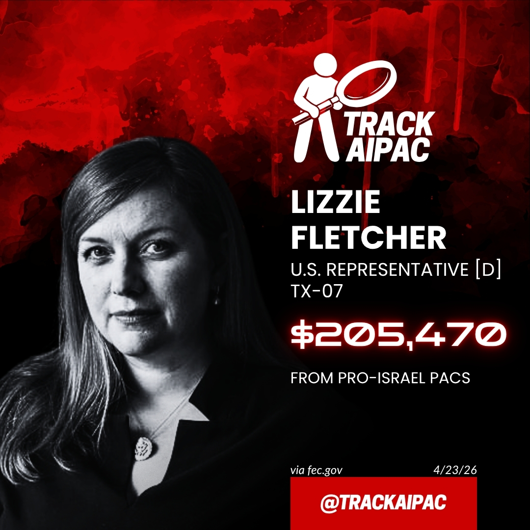 TrackAIPAC's tweet photo. Time to dump AIPAC, @RepFletcher. https://t.co/8SYCaU9T2q