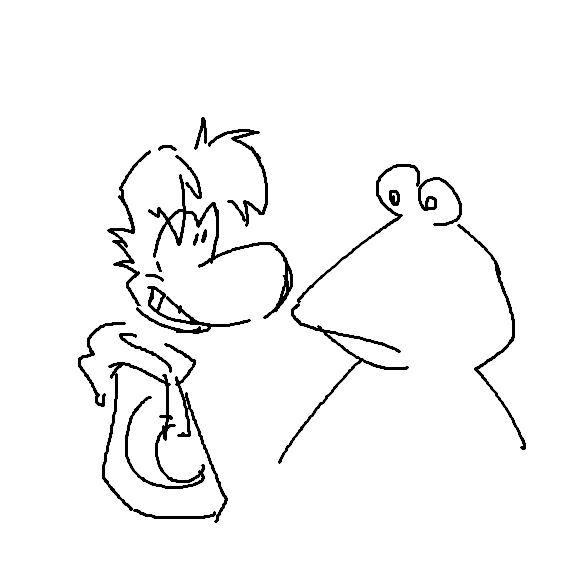 aspestose's tweet photo. havent drawn rayman and globox in ages https://t.co/6bTbSF7rL2
