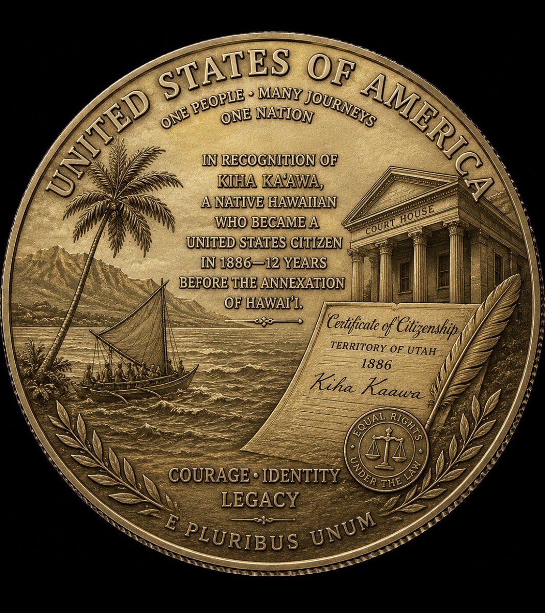 Ded1studios's tweet photo. I have been trying to Nominate my GG father for the Native American coin Act contacted several Government officials. This is who he is Kiha Kaawa the first native Hawaiian to be a US citizen.   This is the History.  I need everyone to share. Please! @realDonaldTrump @Elon musk https://t.co/mtOhPEnf2x