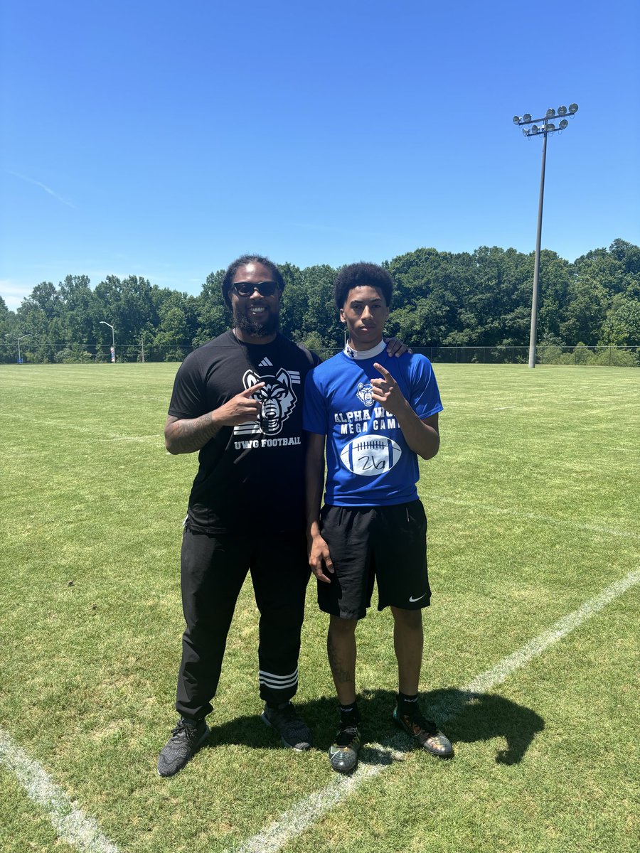 coyWest05's tweet photo. After a great camp and conversation with @CoachSewellUWG I’m blessed to receive my first division 1 offer from the University Of West Georgia! #AGTG @PassFootball5 @AlexanderFball @CoachZachPine @Coach_Neal16 @GreggLaSalle @trey_blount @coach_mccarter @LavonneLaw30240 https://t.co/x11sT5XIVx