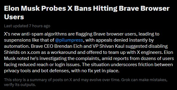 BlackDumpling's tweet photo. @FenixAmmoHR Do you use the Brave browser? That might be what's actually happening here. https://t.co/gUM2fSU9EV
