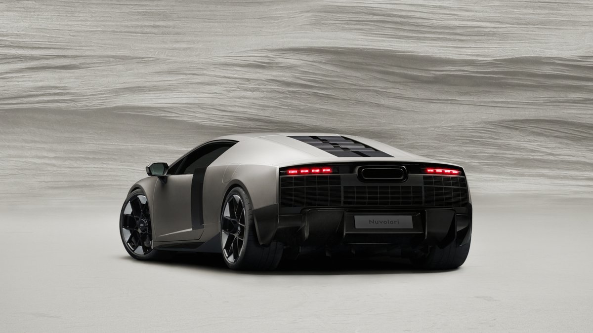 SawyerMerritt's tweet photo. Audi has officially unveiled its first hybrid supercar called the Audi Nuvolari.

• Starting price: $697,000
• 0-60mph: 2.5s
• 978 hp
• 499 units will be built
• Fastest production vehicle in Audi history
• Top speed: Over 217 mph (350 km/h)
• New Audi signature paint color: Titanium
• Three electric motors each produce 110 kW
• Two oil-cooled electric motors mounted on the front axle
• 7.3 kWh lithium-ion battery
• Fully electric driving capability in E-Hybrid mode
• Hybrid powertrain combines a 4-liter twin-turbo V8 with three axial-flux electric motors
• Formula 1-derived prepreg autoclave carbon manufacturing process
• Brake-by-wire braking system
• Braking system capable of absorbing up to 2.8 megawatts of energy

Deliveries begin in the first half of 2027. More photos in the thread below: