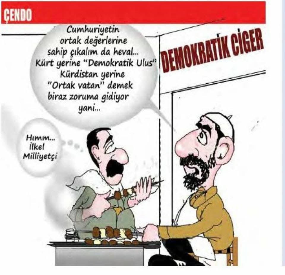 aliseraras33's tweet photo. İzahı olmayan şeyin mizahı olur derler ya... Apocuların da durumu tam da bu!

Kürd yerine demokratik ulus 
Kürdistan yerine ortak vatan
Bir de demokratik ciğer https://t.co/gGiusPBDtn