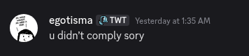 GimmickNationBM's tweet photo. banned from gimmick for not complying with ego (add his mod to my gc) #joinbaunation #downwithgimmick #downwithgamerville
https://t.co/GAgBKrGhdt https://t.co/9DznYEGnR3