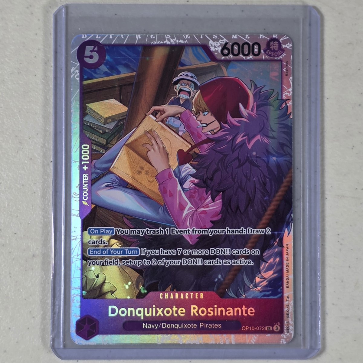 CollectorSelect's tweet photo. Donquixote Rosinante - Royal Blood OP10-072 SR One Piece Card Game NM

FOR SALE on our eBay Store for $5.21: https://t.co/kLy6UeUAGn https://t.co/GB9Ol1zNjl