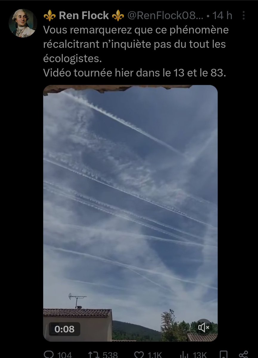 wokistanien's tweet photo. Ça doit être intenable, la vie d'un humain qui croit  aux #chemtrails ... Tu passes ta vie le nez en l'air, a regarder le ciel pour essayer de comprendre pourquoi t'es si con https://t.co/0EC6JhWffU