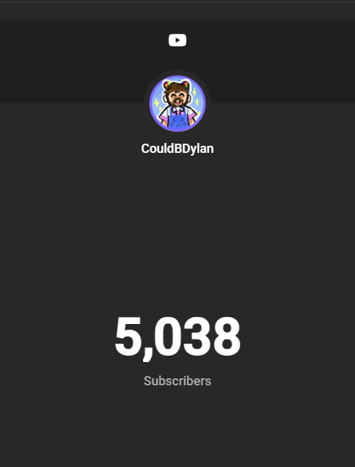 CouldBDylan's tweet photo. LETS GOOOO WE HIT 5K SUBS https://t.co/alf0UXGELf
