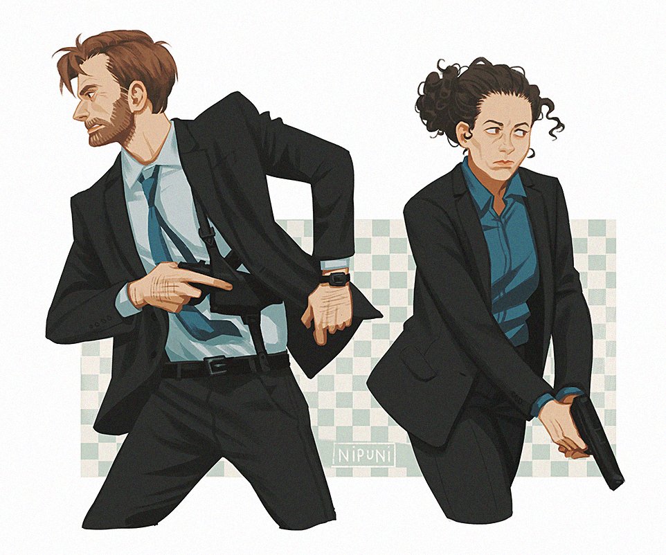 NipuniDraws's tweet photo. Hardy and Miller are on the case! across different police divisions 🚓 #broadchurch #alechardy #elliemiller #davidtennant #oliviacolman https://t.co/Lk1ypQlRaU