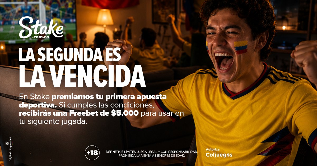 StakeColombia's tweet photo. ¡PROMO PARA PRIMÍPAROS!🤓  La nueva CM está primipareando y no es fácil🥵 , por eso les traigo una promo imperdible. 👀 

Si tu primera1️⃣  apuesta es de 5k o más y con cuota mínima de 2.5, te regalamos una Freebet de 5k💸, así de fácil.🔁

Apuesta ahora🔝 : https://t.co/5yUzAAbha1