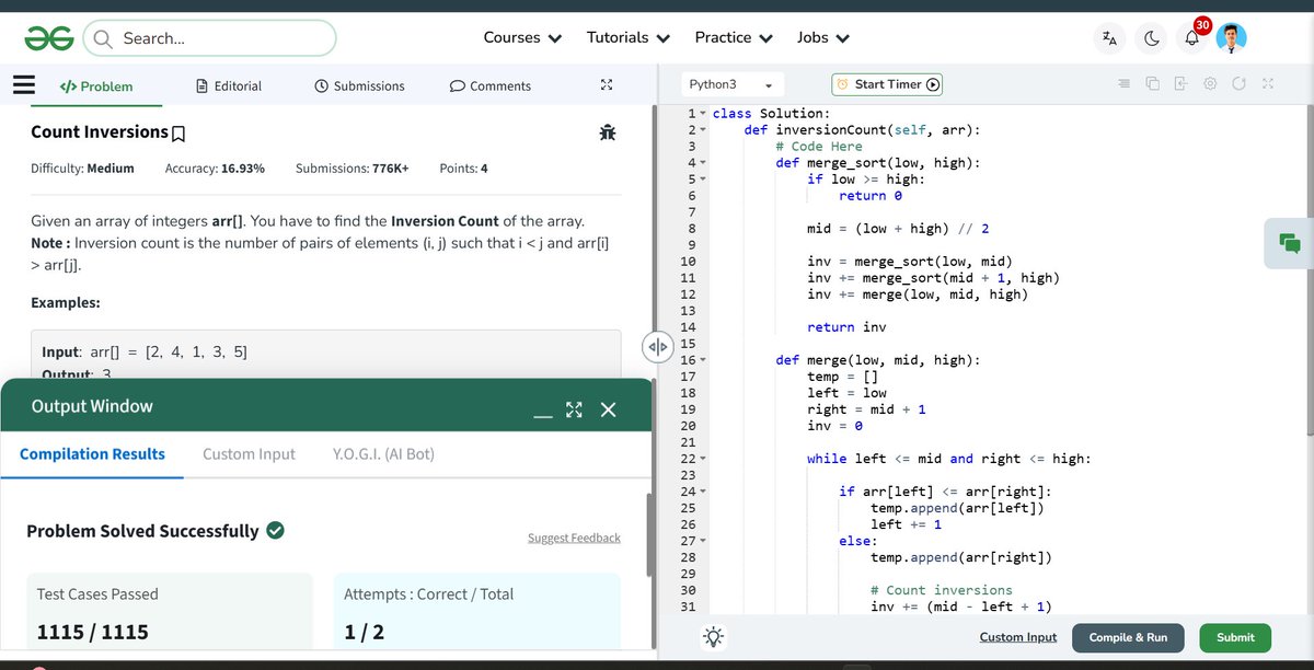 Sumitrmishraa's tweet photo. 🚀 Day 4/45 of #SDESheetChallenge ✅

✅ Find Duplicate Number
✅ Find Repeating &amp; Missing Number
✅ Inversion of Array

@takeUforward_ @striver_79 
#DSA #LeetCode #TakeUForward #CodingChallenge https://t.co/6XLiYe3IvH