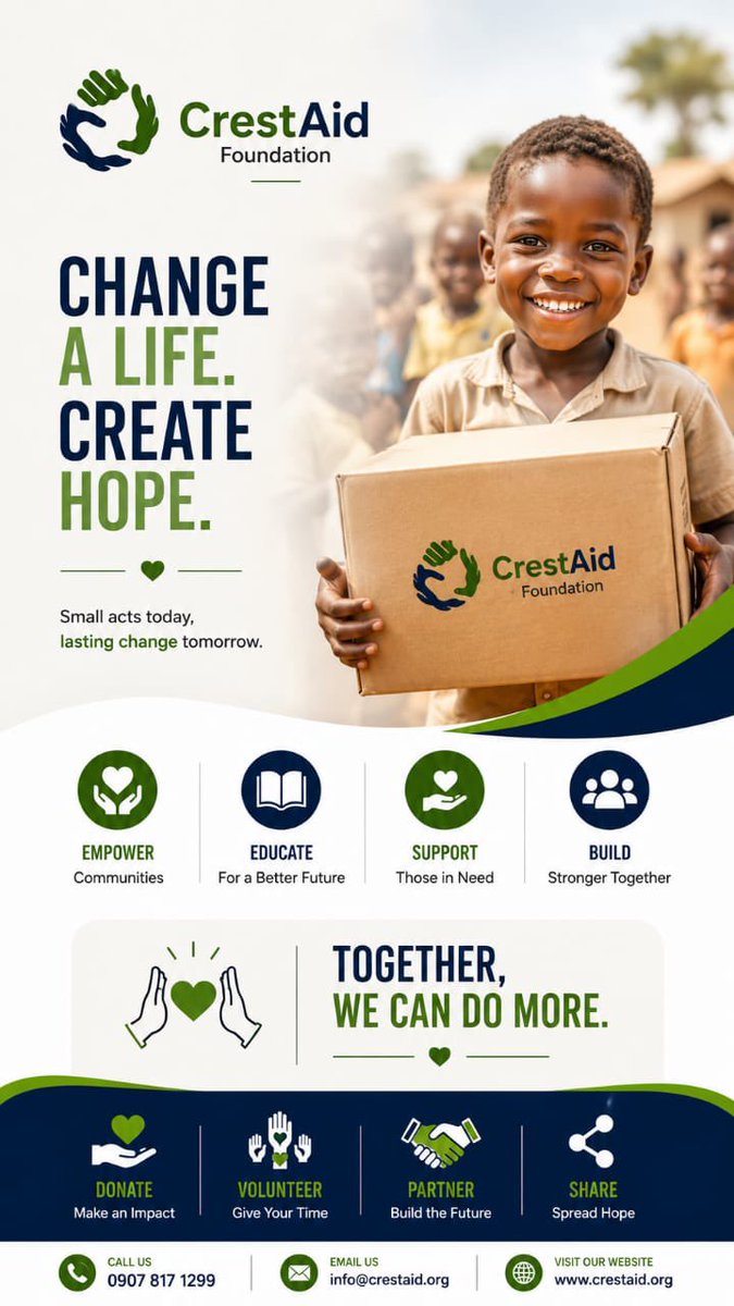 crestaid's tweet photo. Small acts today, lasting change tomorrow. #makeachange #crestaid #empowerment #creataidfoundation #cleanenergy https://t.co/80kiGamTTD